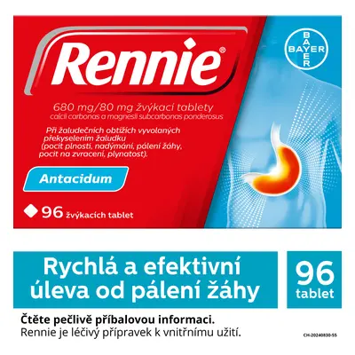 Rennie 96 žvýkacích tablet