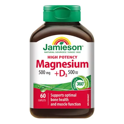 JAMIESON Hořčík 500mg s vitaminem D 500 IU tbl.60