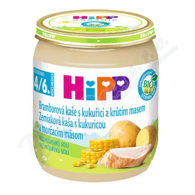 HiPP BABY BIO Br.kaše s kukuřicí a krůtím 125g