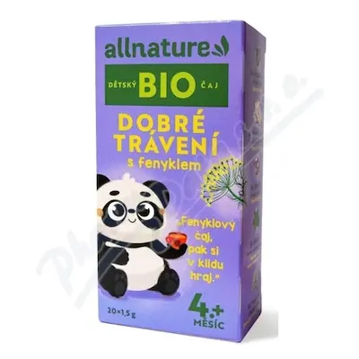 Allnature Děts.čaj Dobré tráv.fen.BIO 20x1.5g 4M+