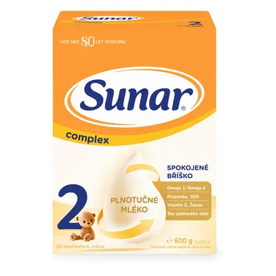 Sunar Complex 2 pokračovací kojenecké mléko 600 g