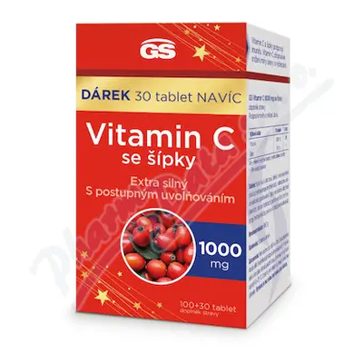 GS Vitamin C1000mg se šípky tbl.100+30 dárek