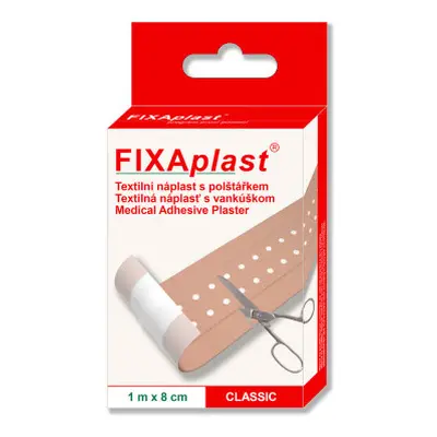 FIXAplast CLASSIC tex.náplast s polštářkem 1mx8cm