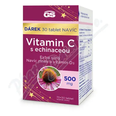 GS Vitamin C500mg s echinaceou tbl.70+30 dárek