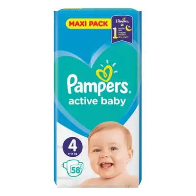 Pampers Active Baby 4 Maxi 9-14kg 58ks