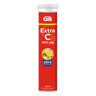 GS Extra C 500 citron, 20+5 šumivých tablet