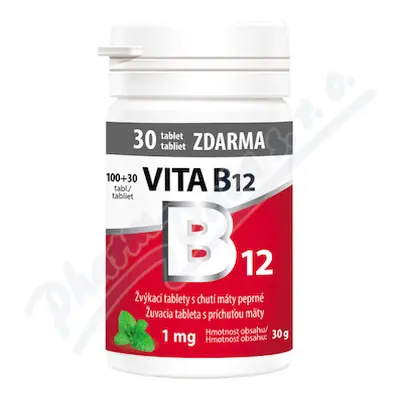 Vita B12 1mg žvýkací tbl.100+30