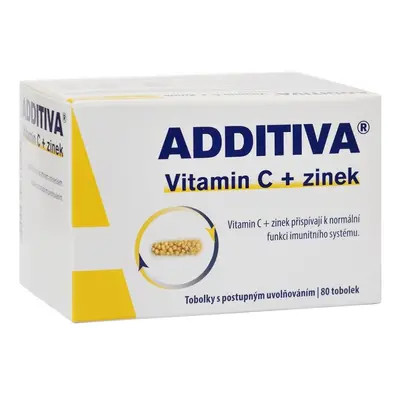 Additiva vitamin C + zinek 33% gratis cps.80