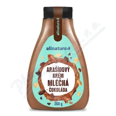 Allnature Arašídový krém mléčná čokoláda 260g