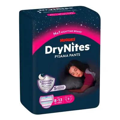 DryNites kalhotky absorpční pro dívky 8-13 let (30-48kg) 9ks