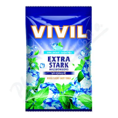 Vivil Extra silný mentol+vitamín C bez cukru 120g