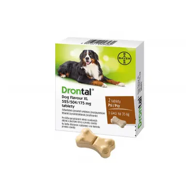 Drontal Dog Flavour XL 525/504/175mg psy tbl.2