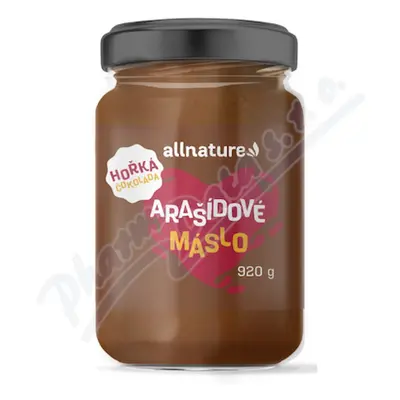 Allnature Arašídové máslo s hořkou čokoládou 920g