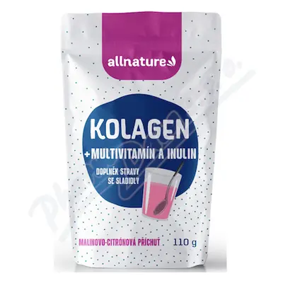 Allnature Kolagen multiv.+inulin př.mal.+cit.110g