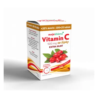 Vitamín C 500 mg se šípky tbl.100+20 Moje lékárna