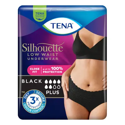 TENA Silhouette Plus Black M inkontinenční kalhotky 12ks