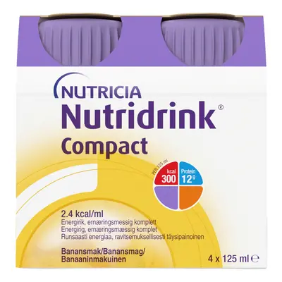 Nutridrink Compact s příchutí banánu 4x125 ml