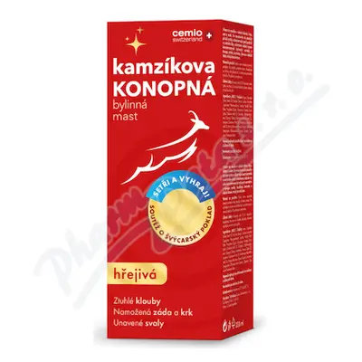 Cemio Kamzíkova konopná mast hřejivá 200ml dárek