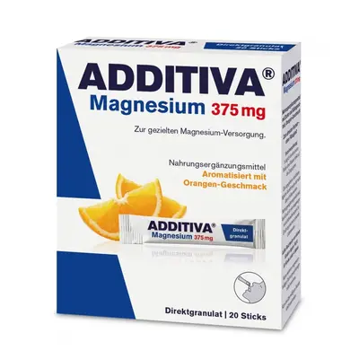 Additiva Magnesium 375mg granulát pomeranč 20x1.3g