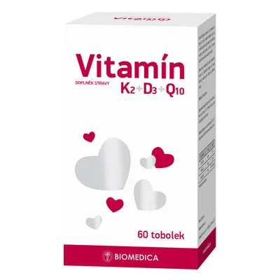 Vitamín K2+D3+Q10 Biomedica tob.60