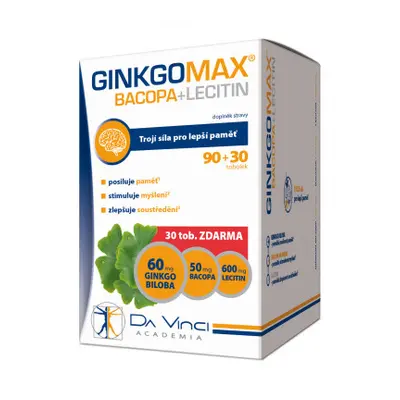 GinkgoMAX+Bacopa+Lecitin DaVinciAcademia tob.90+30