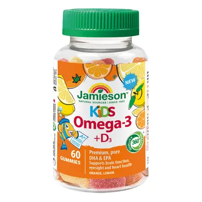 JAMIESON Omega-3 Kids Gummies žvýkací pektinové pastilky pro děti 60 pas.