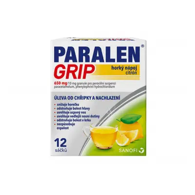 Paralen Grip hork.náp.citr.650/10mg por.gra.sus.12