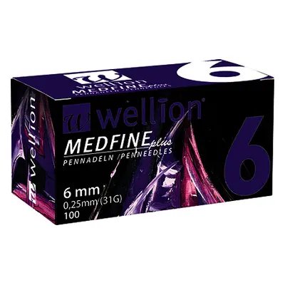 Wellion MEDFINE jehly inz.pera 0.25x6mm 31G 100ks