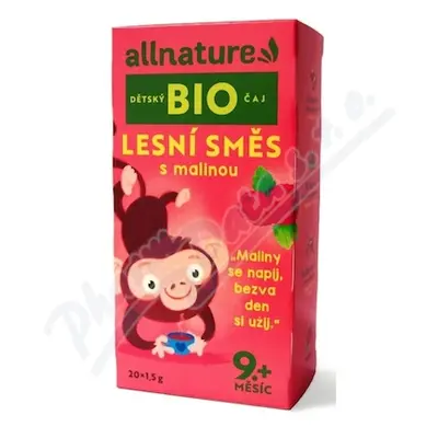 Allnature Děts.čaj Les.směs malin.BIO 20x1.5g 9M+