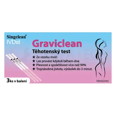 Singclean Graviclean IVDst těhotenský test 3ks