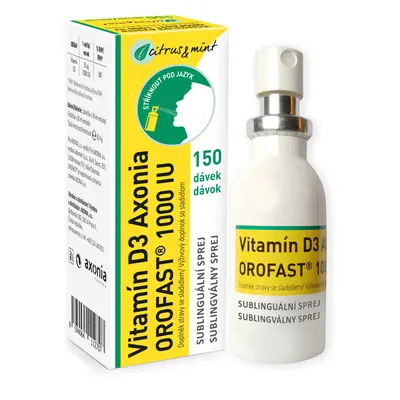 Vitamín D3 Axonia OROFAST 1000IU sublin.sprej 30ml