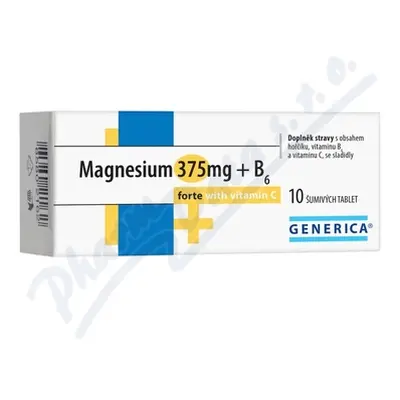 Magnesium 375mg+B6 forte Generica+Vit.C eff.tbl.10