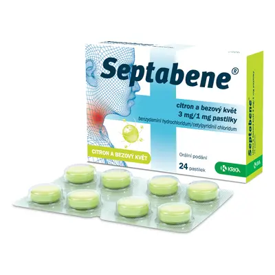 Septabene citron a bezový květ 3mg/1mg pas.24