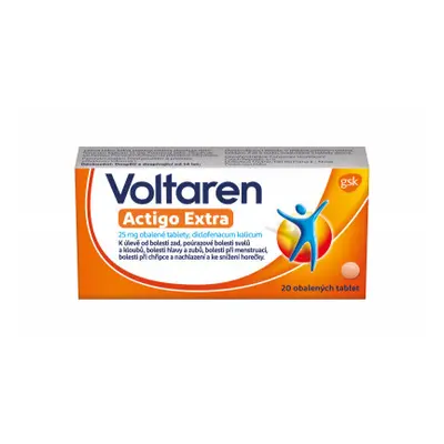 Voltaren Actigo Extra 25 mg tablety proti bolesti 20 tablet