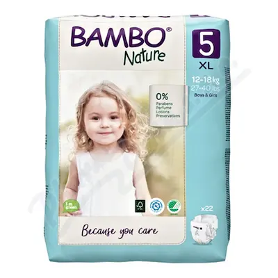 Bambo Nature 5 děts.plenkové kalhotky 12-18kg 22ks