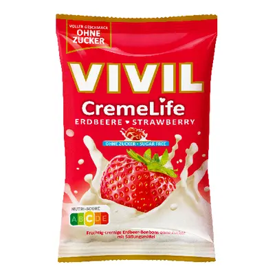 Vivil CremeLife jahoda bez cukru 90g