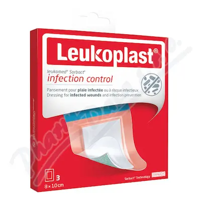 Leukoplast Leukomed Sorbact antim.krytí 8x10cm 3ks