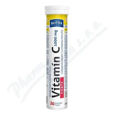 Biotter Vitamín C 1000mg FORTE 20ks šumivých tbl.