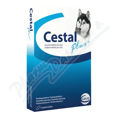 Cestal Plus žvýk.tabl.pro psy 50/144/200mg tbl.8