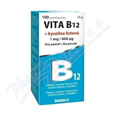 Vita B12 + kyselina listová 1 mg/400mcg tbl.100