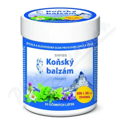 Koňský balzám SWISS chladivý 500 + 50 ml