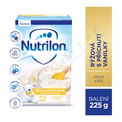 Nutrilon První kaše rýžová s příchutí vanilky 225g