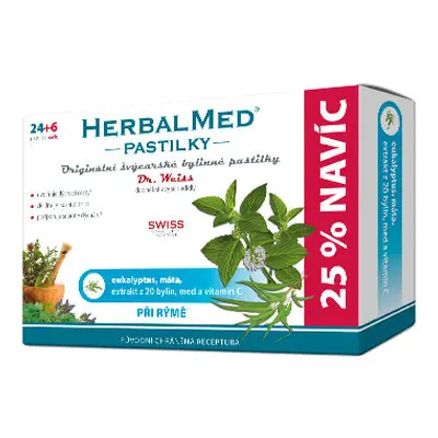 HerbalMed past. Dr.Weiss Eukalypt+máta+vit.C 24+6