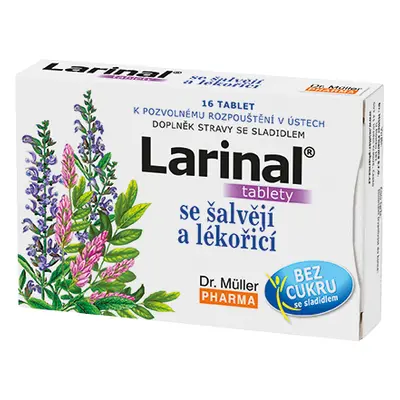 Larinal se šalvějí a lékořicí Dr.Müller, 16 tablet