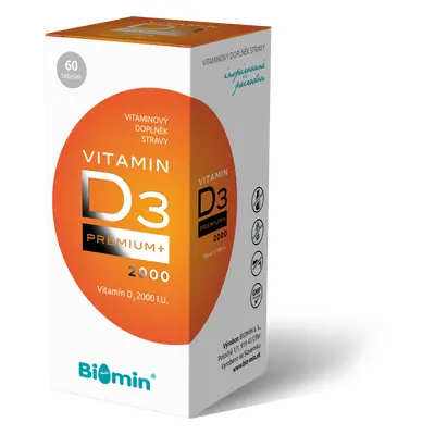 Biomin Vitamín D3 PREMIUM+ 2000 I.U. 60 tobolek