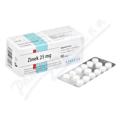 Zinek 25 mg tbl.90 Generica