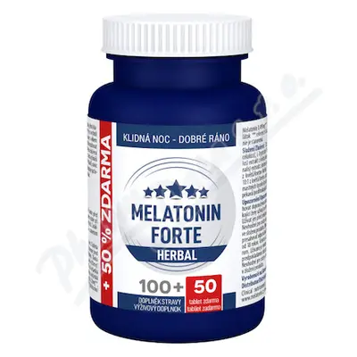 Melatonin Forte Herbal tbl.100+50 zdarma Clinical