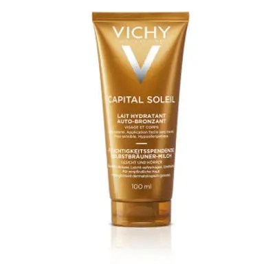 Vichy Idéal Soleil Hydratační samoopalovací mléko na obličej a tělo 100 ml