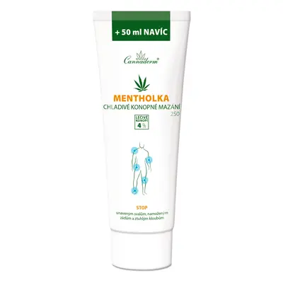 Cannaderm Mentholka chladivé konopné mazání 250 ml