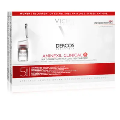 Vichy Dercos Aminexil Clinical 5 Multiúčelová kúra proti vypadávání vlasů pro ženy 21 x 6 ml